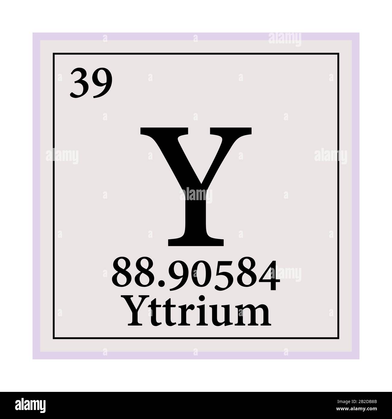 Yttrium Periodensystem der Elemente Vektor-illustration eps 10. Stock Vektor