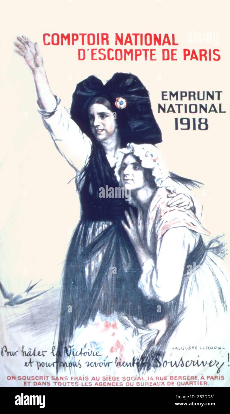 Abonnieren Sie den französischen Nationalkredit für den Krieg Stockfoto