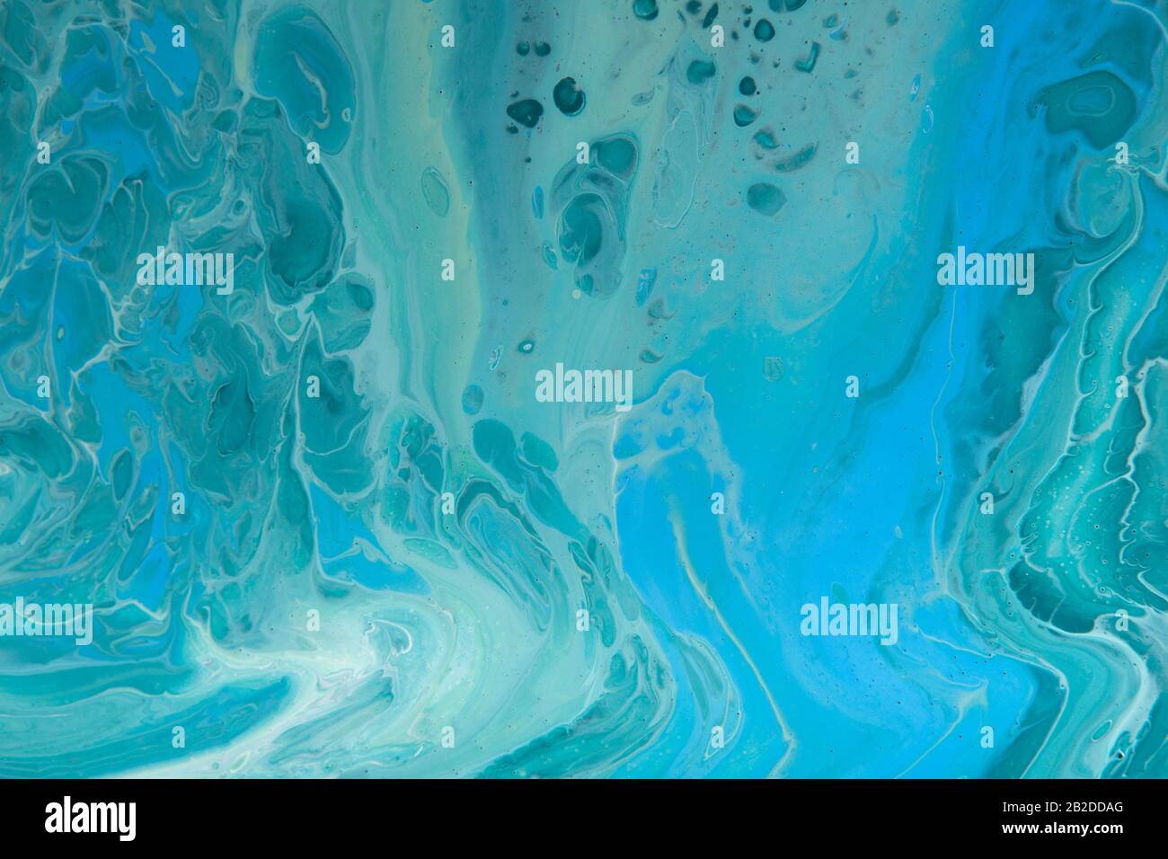 Aquamarin Luxury Spiral Nature Muster. Abstraktes Kunstwerk. Stockfoto