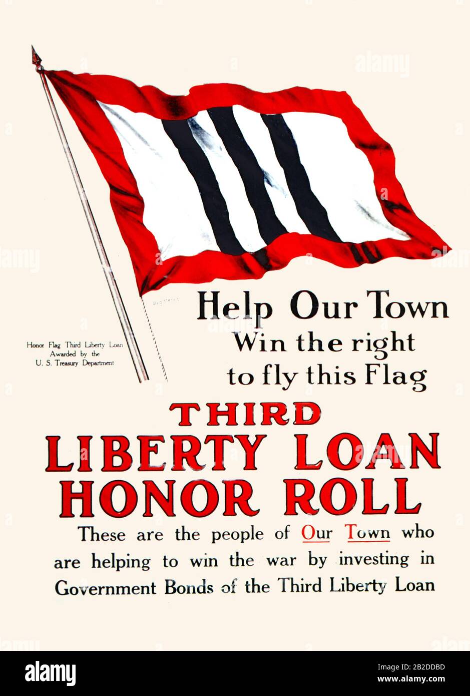 Dritte Liberty Loan Honor Roll Stockfoto