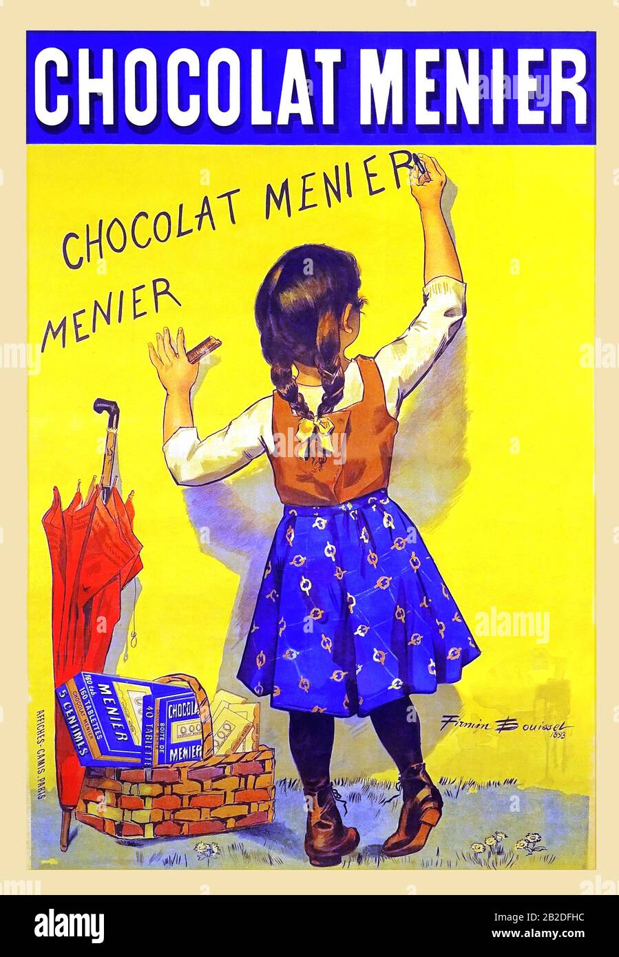 Chocolat Menier - Gelb Stockfoto