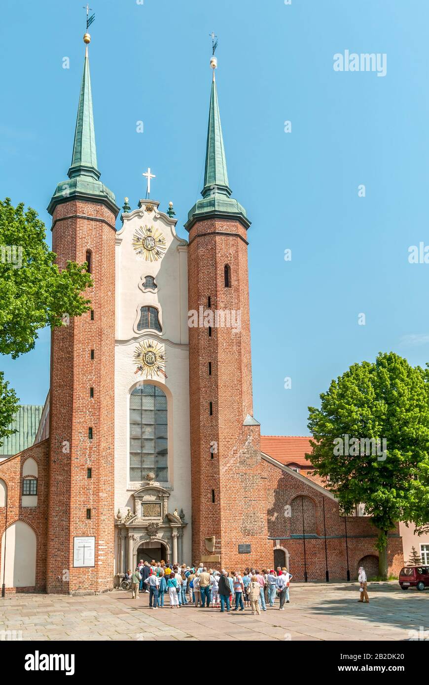 Die Kathedrale von Oliwa im Bezirk Oliwa in Danzig, Polen Stockfoto