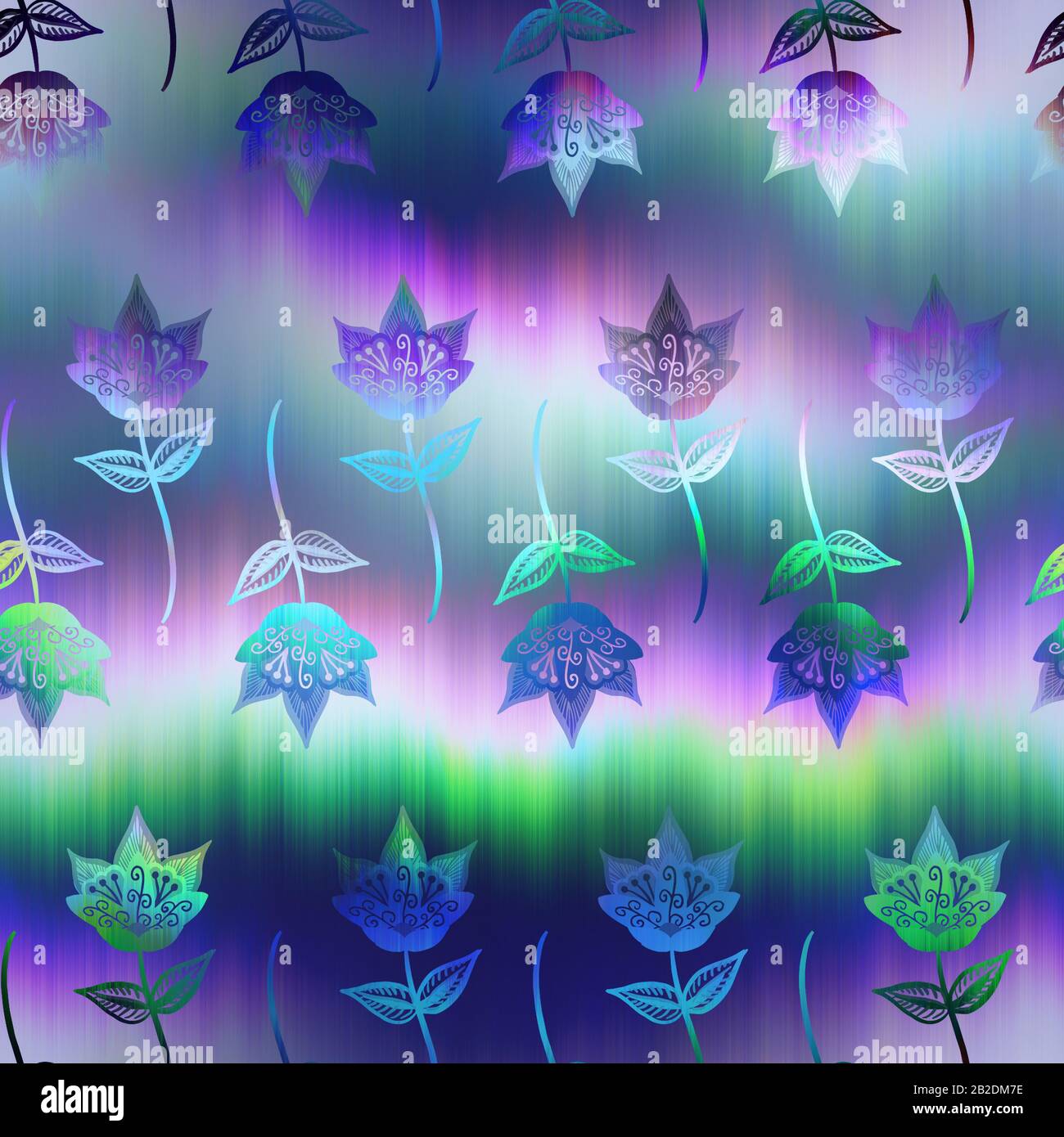 Surreales Overlay-Farbfeld mit Overlay-Muster Stockfoto