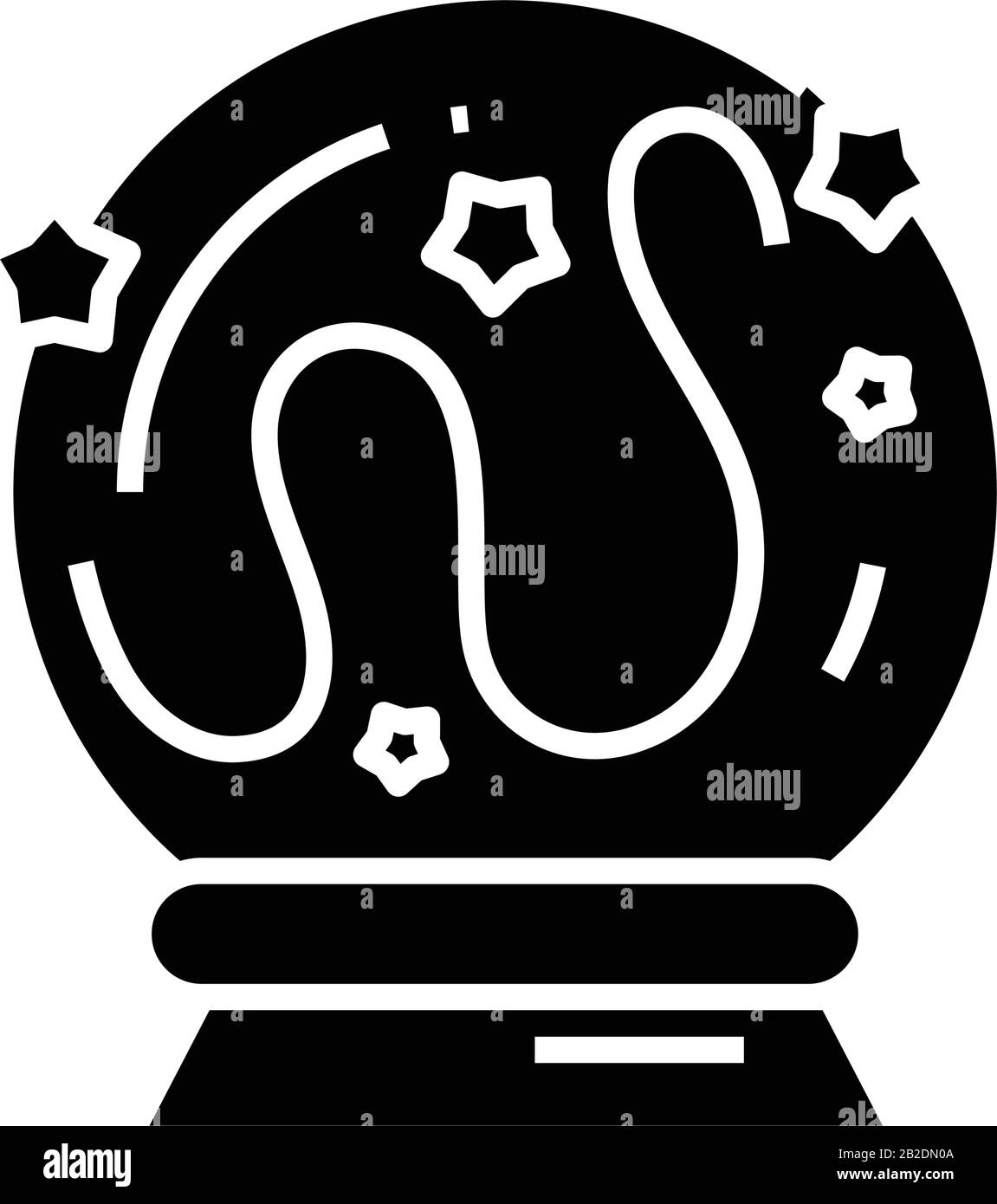 Magic Glashall Black Icon, Concept Illustration, Vector Flat Symbol, Glyph Sign. Stock Vektor