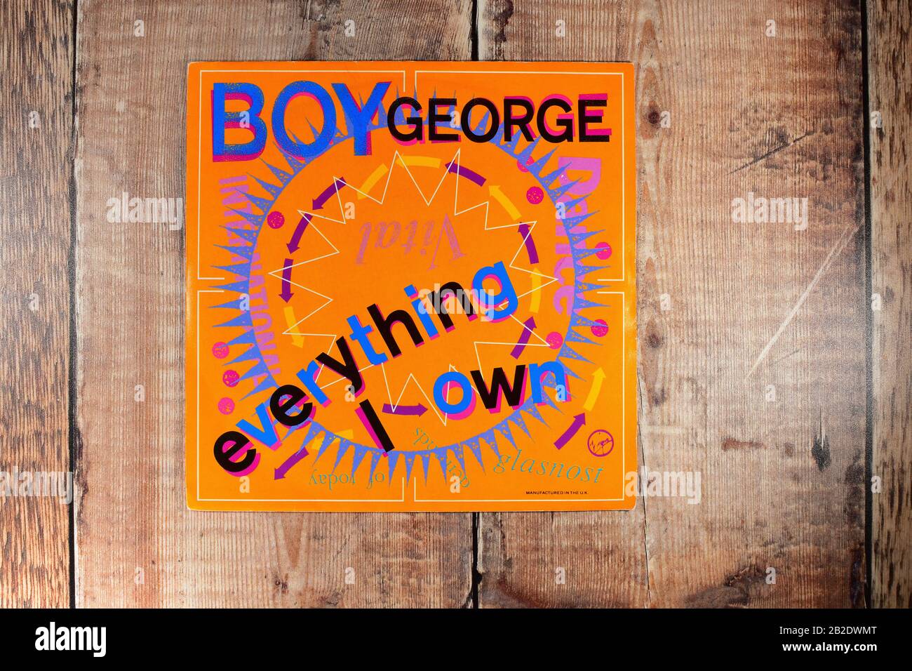 Boy George - Alles, was ich besitze - 7-Zoll-Single Stockfoto