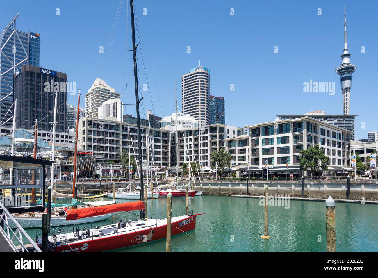 Viaduct Harbour, Auckland Waterfront, Stadtzentrum, Auckland, Auckland Region, Neuseeland Stockfoto