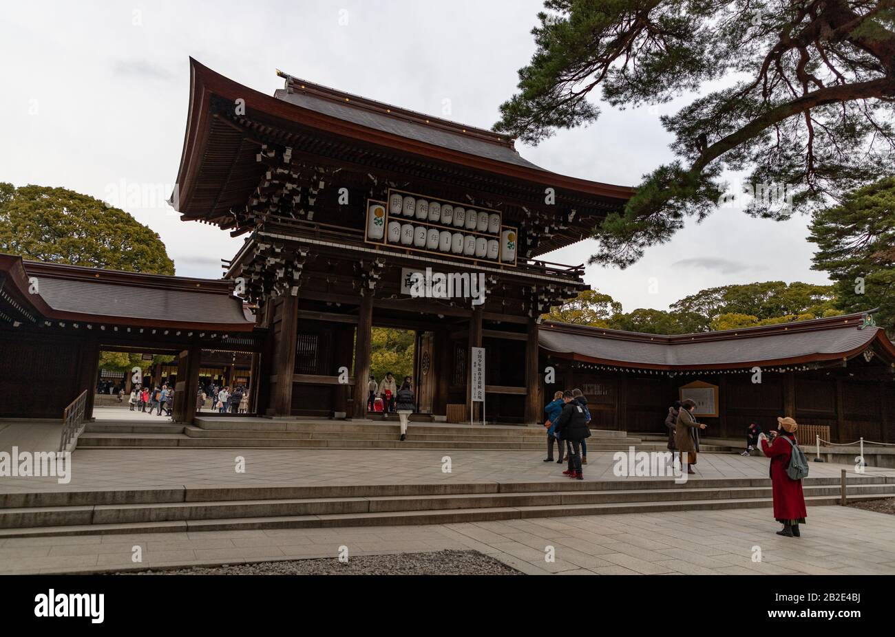 Ein Bild des Meiji-Jingu-Schreins (Tokio). Stockfoto