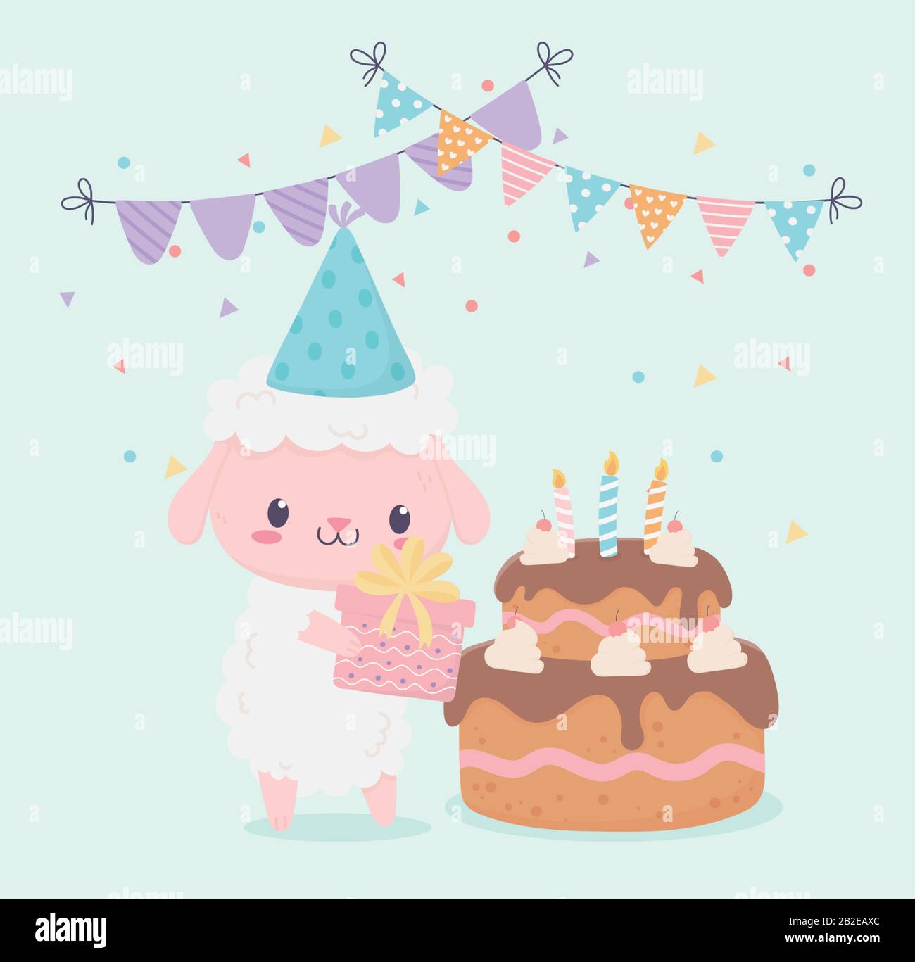 Alles gute zum Geburtstag Schaf Geschenk Kuchen Pfennige Feier