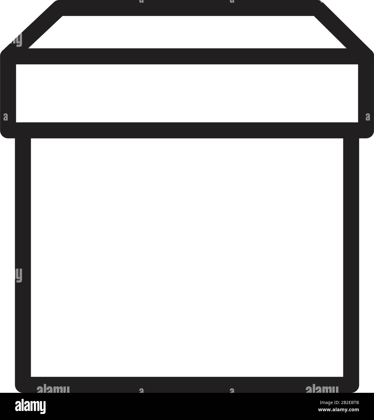 Verpackungskarton Symbol Vorlage schwarz Farbe editierbar. Verpackungskarton Symbol Symbol Flache Vektorgrafik für Grafik- und Webdesign. Stock Vektor