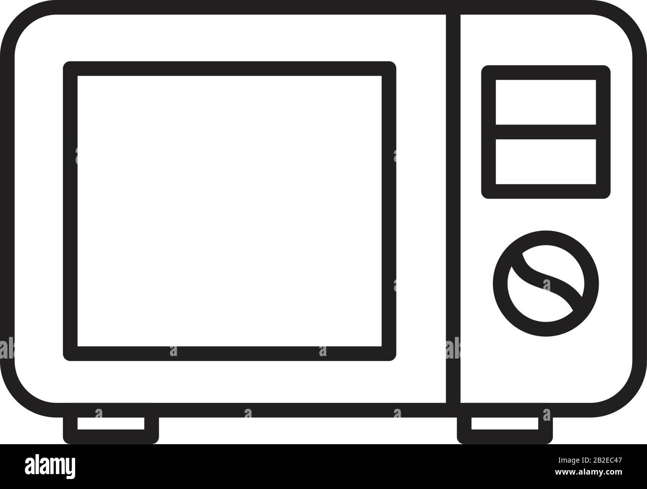 Mikrowellenofen - Symbolvorlage in schwarzer Farbe editierbar. Symbol für Mikrowellenofen Symbol für flache Vektorgrafiken für Grafik- und Webdesign. Stock Vektor