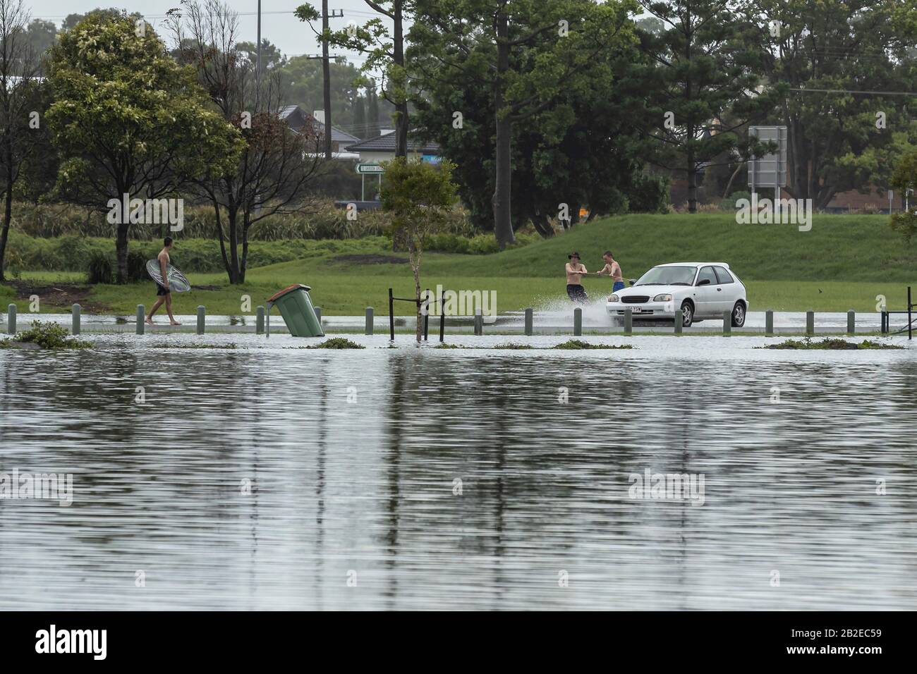 Überschwemmungen an der Gold Coast, Queensland, Australien Stockfoto