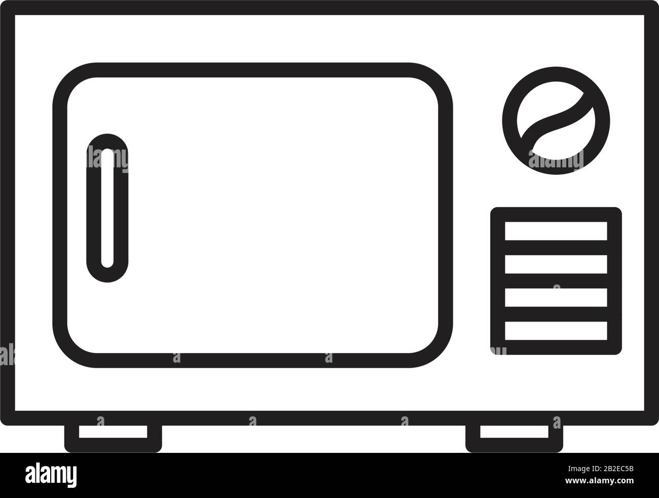 Mikrowellenofen - Symbolvorlage in schwarzer Farbe editierbar. Symbol für Mikrowellenofen Symbol für flache Vektorgrafiken für Grafik- und Webdesign. Stock Vektor