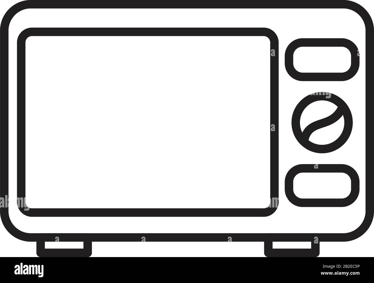 Mikrowellenofen - Symbolvorlage in schwarzer Farbe editierbar. Symbol für Mikrowellenofen Symbol für flache Vektorgrafiken für Grafik- und Webdesign. Stock Vektor