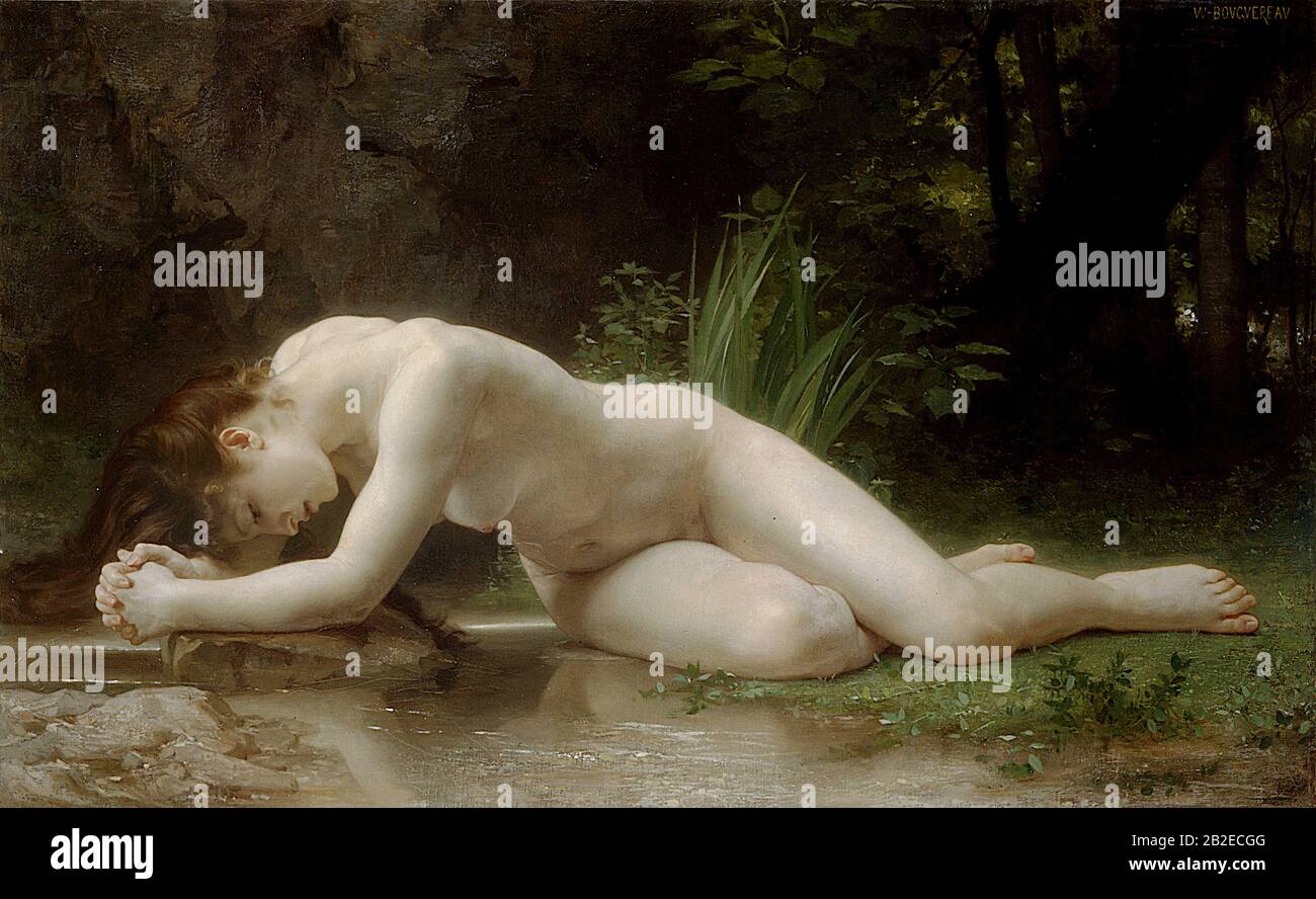 Biblis (1884er) Französisch Akademisches Gemälde von William-Adolphe Bouguereau - Sehr hohe Auflösung und Qualitätsbild Stockfoto