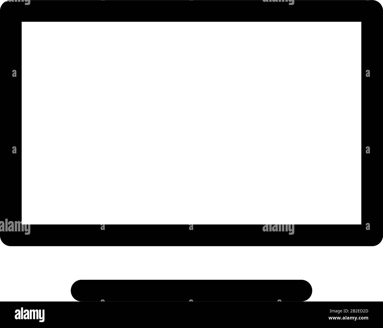 Vektor-Vorlage für das Design von Monitor-Symbolen Stock Vektor