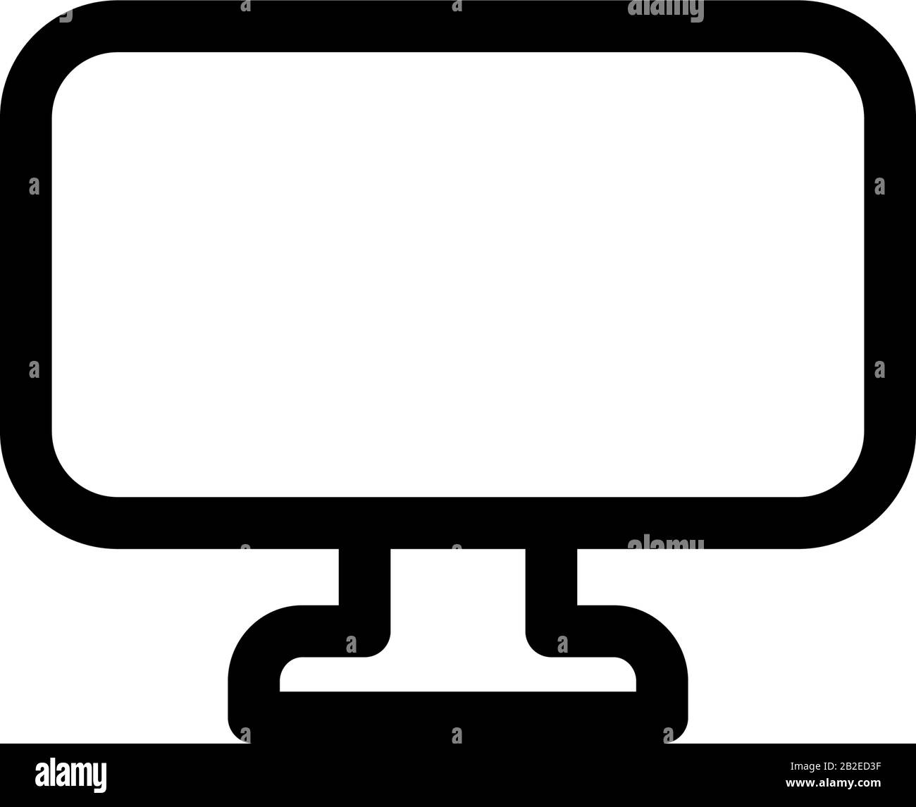 Vektor-Vorlage für das Design von Monitor-Symbolen Stock Vektor