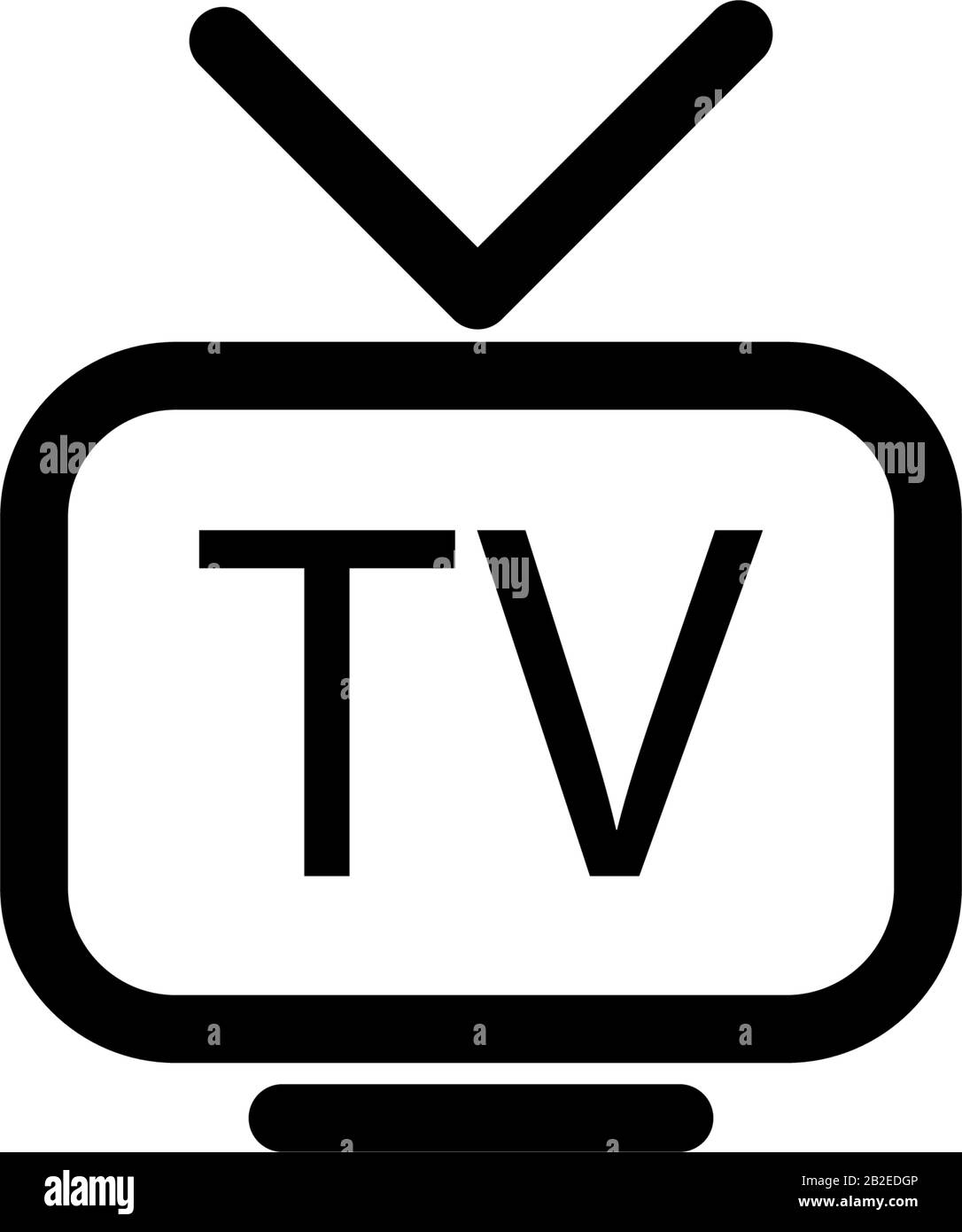 Vektorvorlage für das Design von Fernsehsymbols Stock Vektor