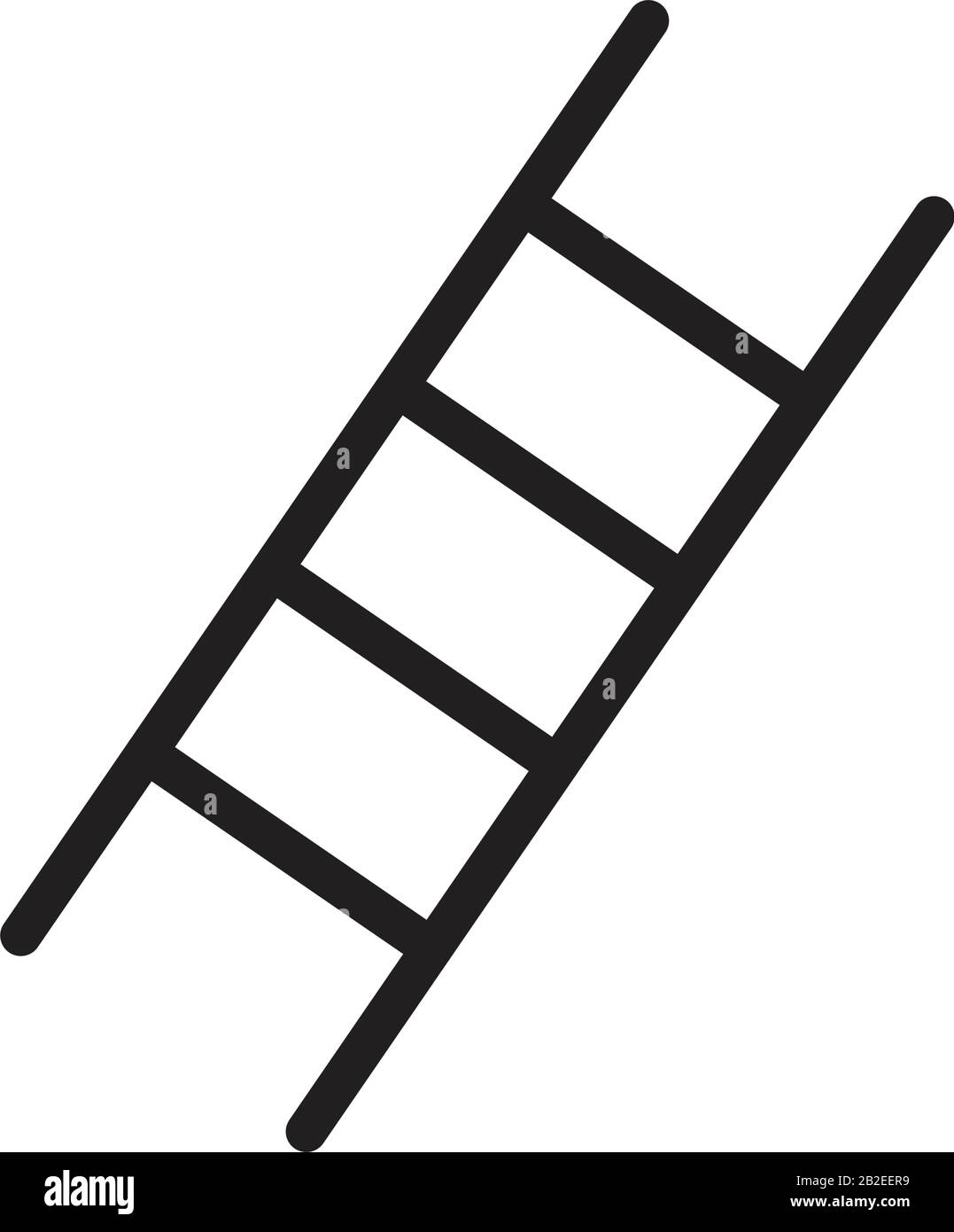 Treppensymbol-Vorlage in schwarzer Farbe editierbar. Treppenlippensymbol flache Vektorgrafiken für Grafik- und Webdesign. Stock Vektor