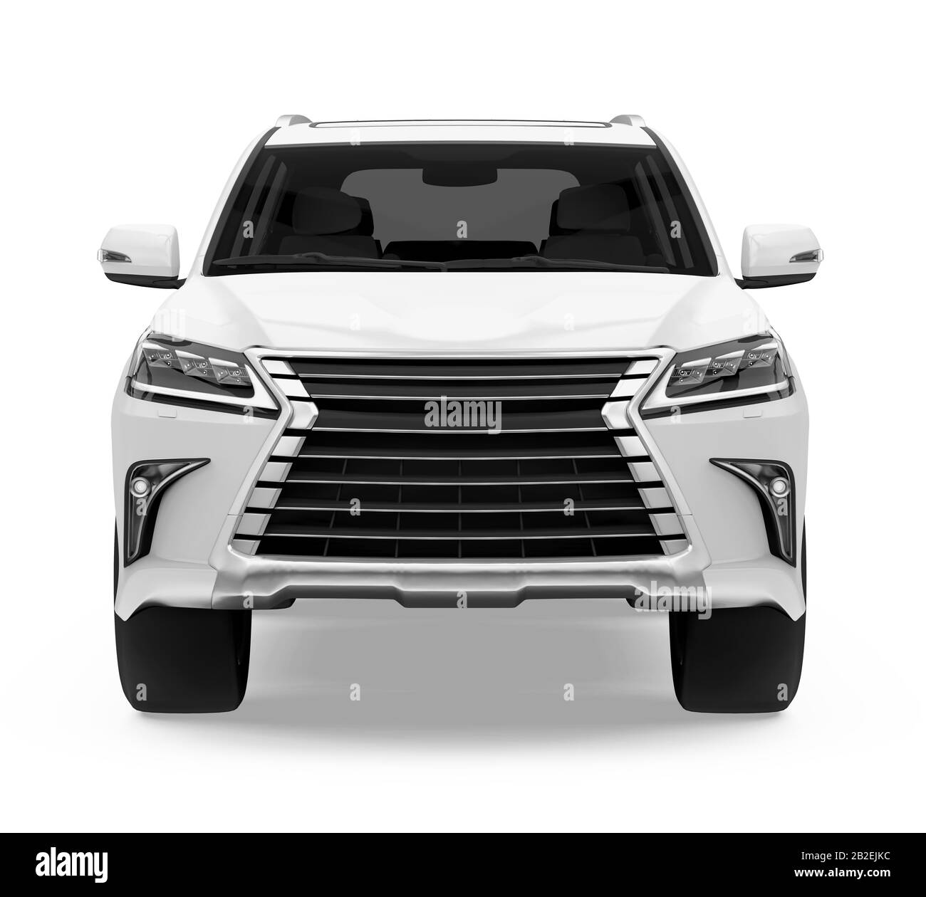 SUV-Auto isoliert Stockfoto