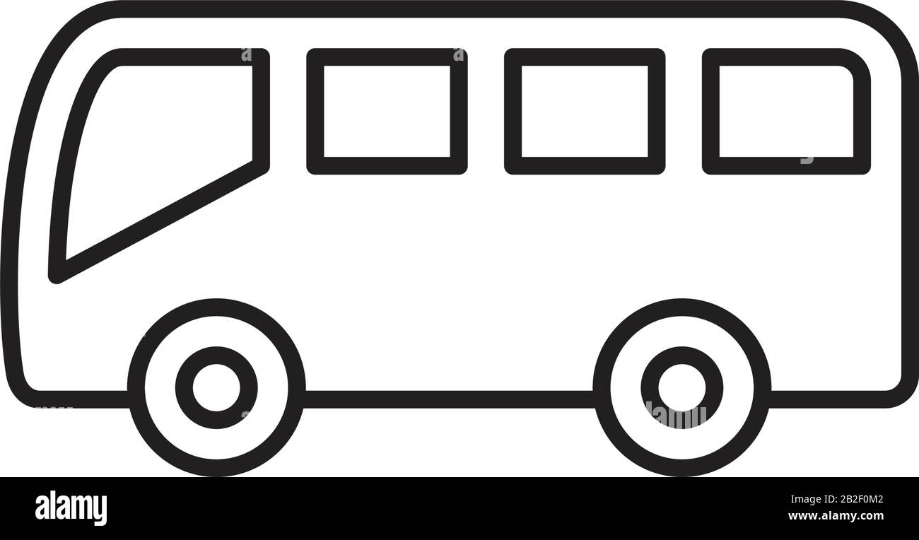 Bus-Symbol-Vorlage in schwarzer Farbe editierbar.Bus-Symbol Symbol Flat Vector Illustration für Grafik- und Webdesign. Stock Vektor