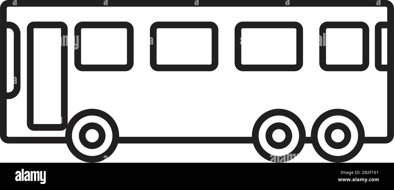 Bus-Symbol-Vorlage in schwarzer Farbe editierbar.Bus-Symbol Symbol Flat Vector Illustration für Grafik- und Webdesign. Stock Vektor