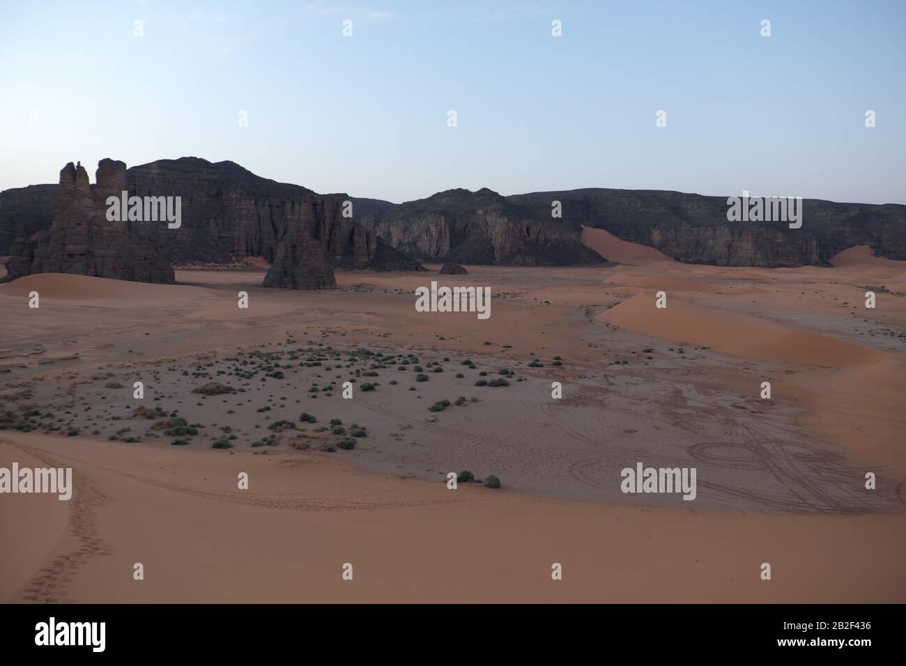 Abenteuer in Tasili n'Ajjer, UNESCO-Weltkulturerbe im Süden von Algerien Stockfoto