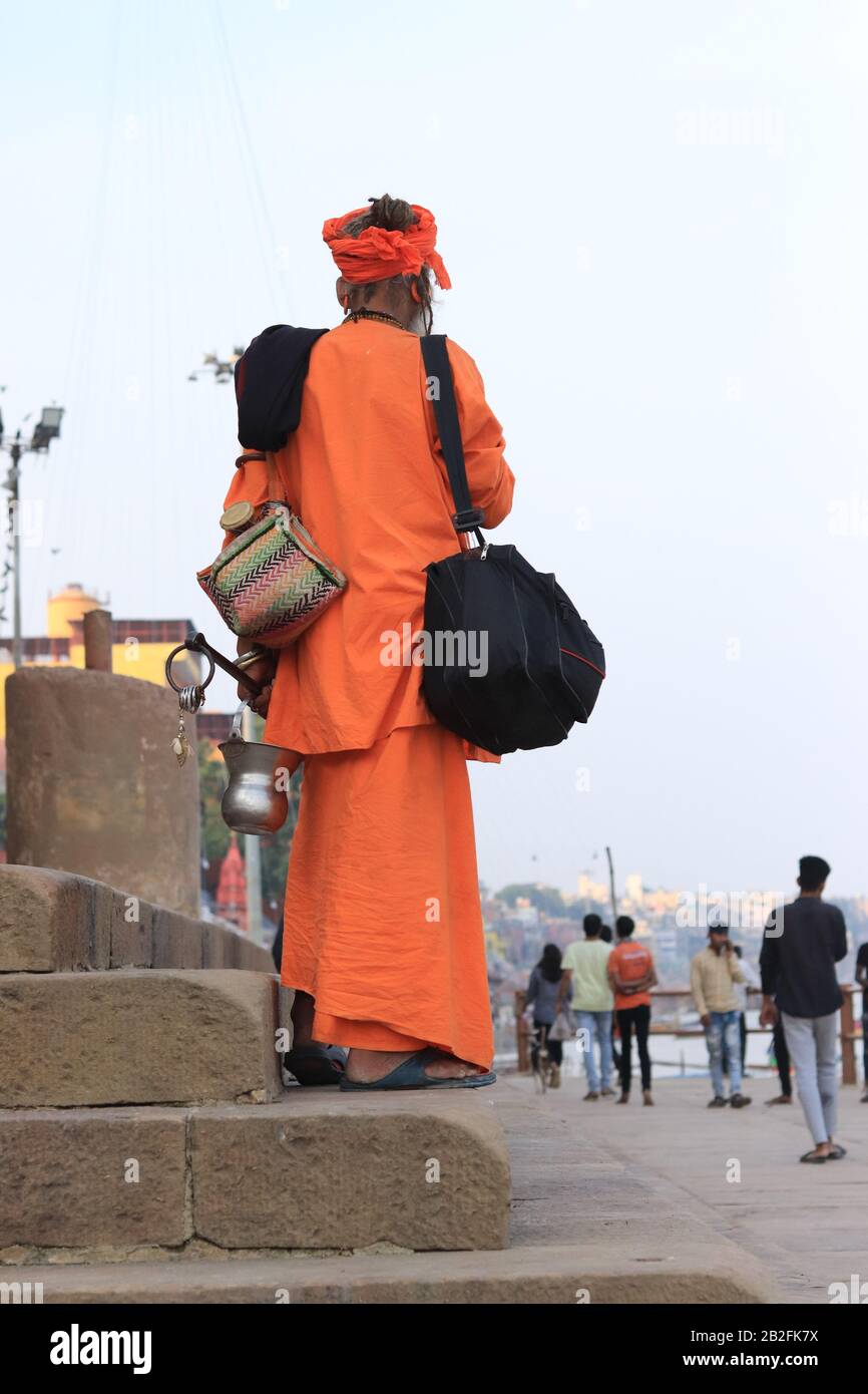 Hindu Sadhu in Varanasi Stockfoto
