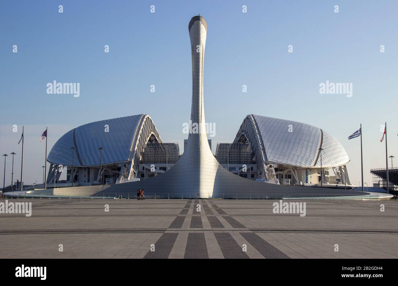 Russland, Sotschi, Oktober 2019: Park einer der Hauptschauplätze der Olympischen Winterspiele 2014. Stockfoto