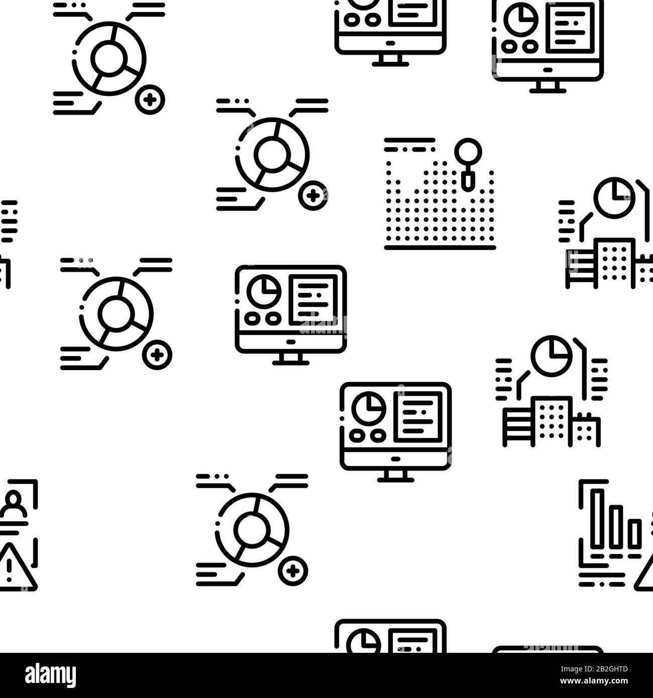 Statistician Assistant Seamless Pattern Vector Stock Vektor