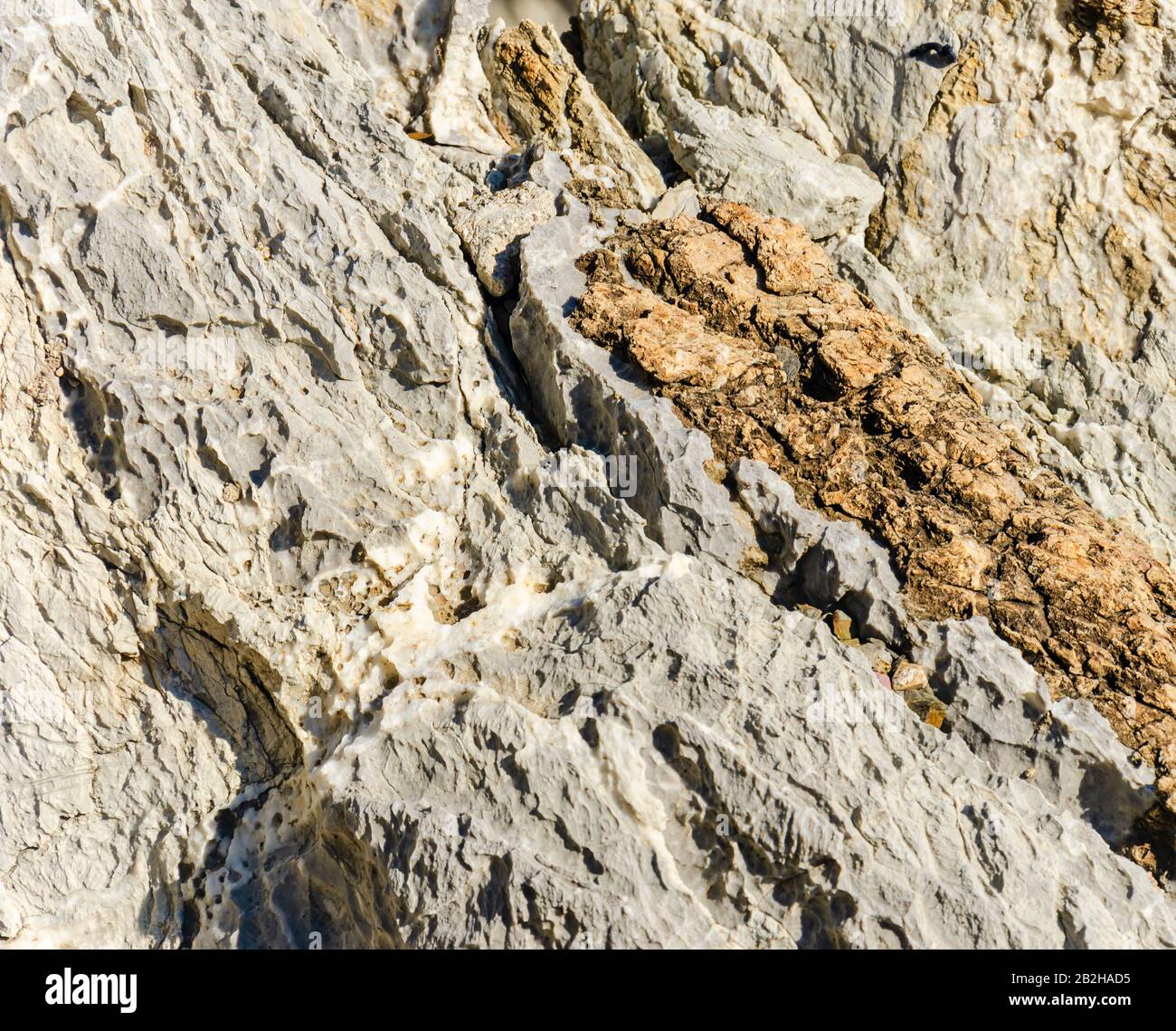 Querschnitt des Felsens Stockfoto