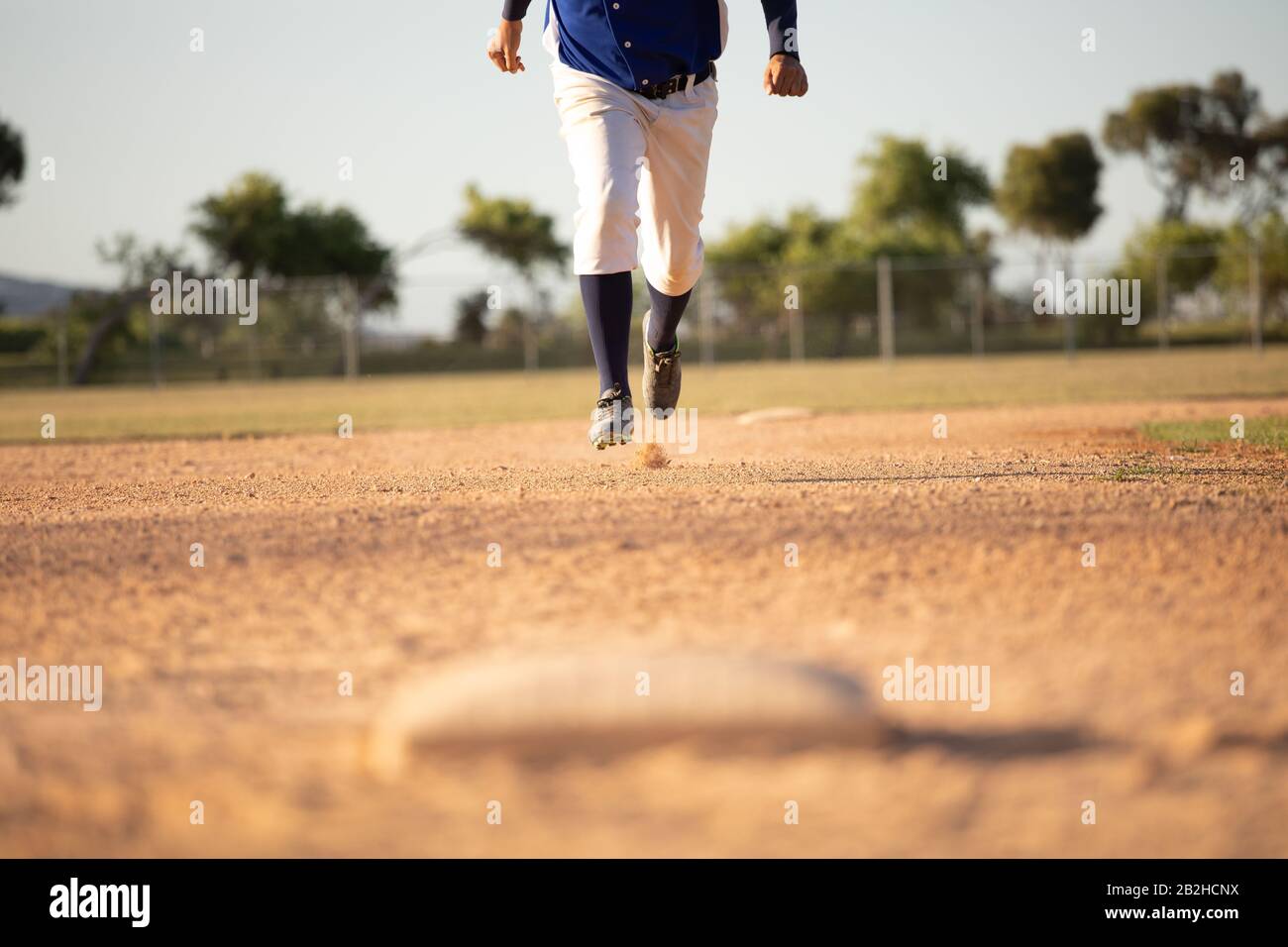 Baseballspieler während des Spiels Stockfoto