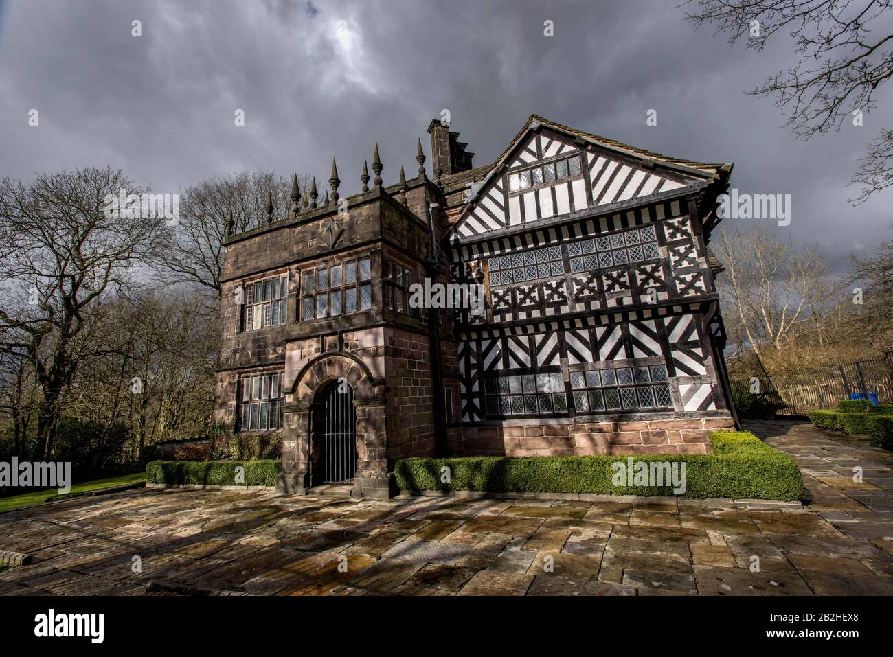 Bolton, Lancashire, 02. März 2020. Hall i'th' Wood Museum, Bolton. Samuel Cromptons Familie hat dort seinen Stammort erreicht, und hier hat er die sich drehenden mu erfunden Stockfoto