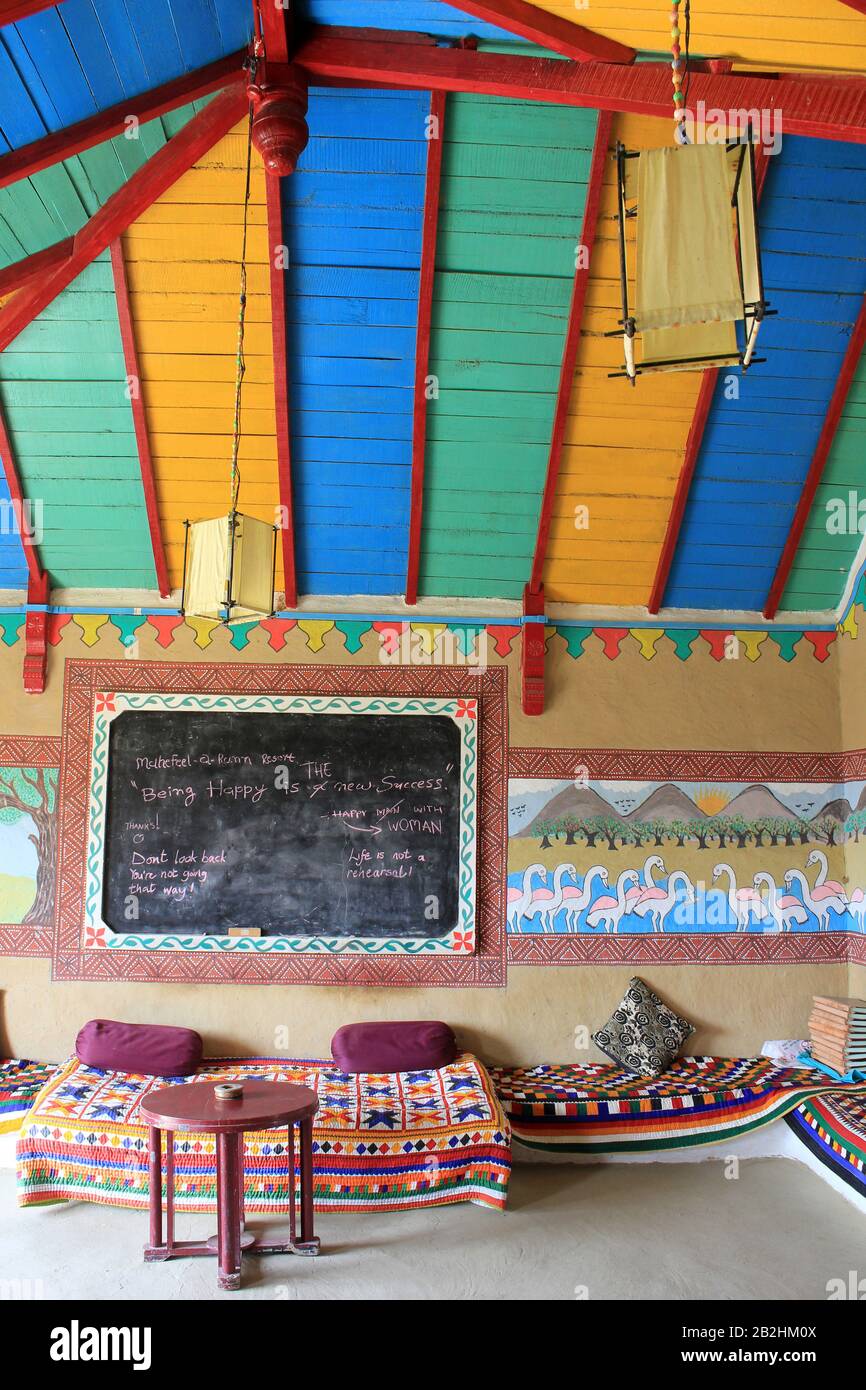 Mahefeel E Rann Resort, Hodka Village, Bhuj, Great Rann Of Kutch, Gujarat, Indien Stockfoto