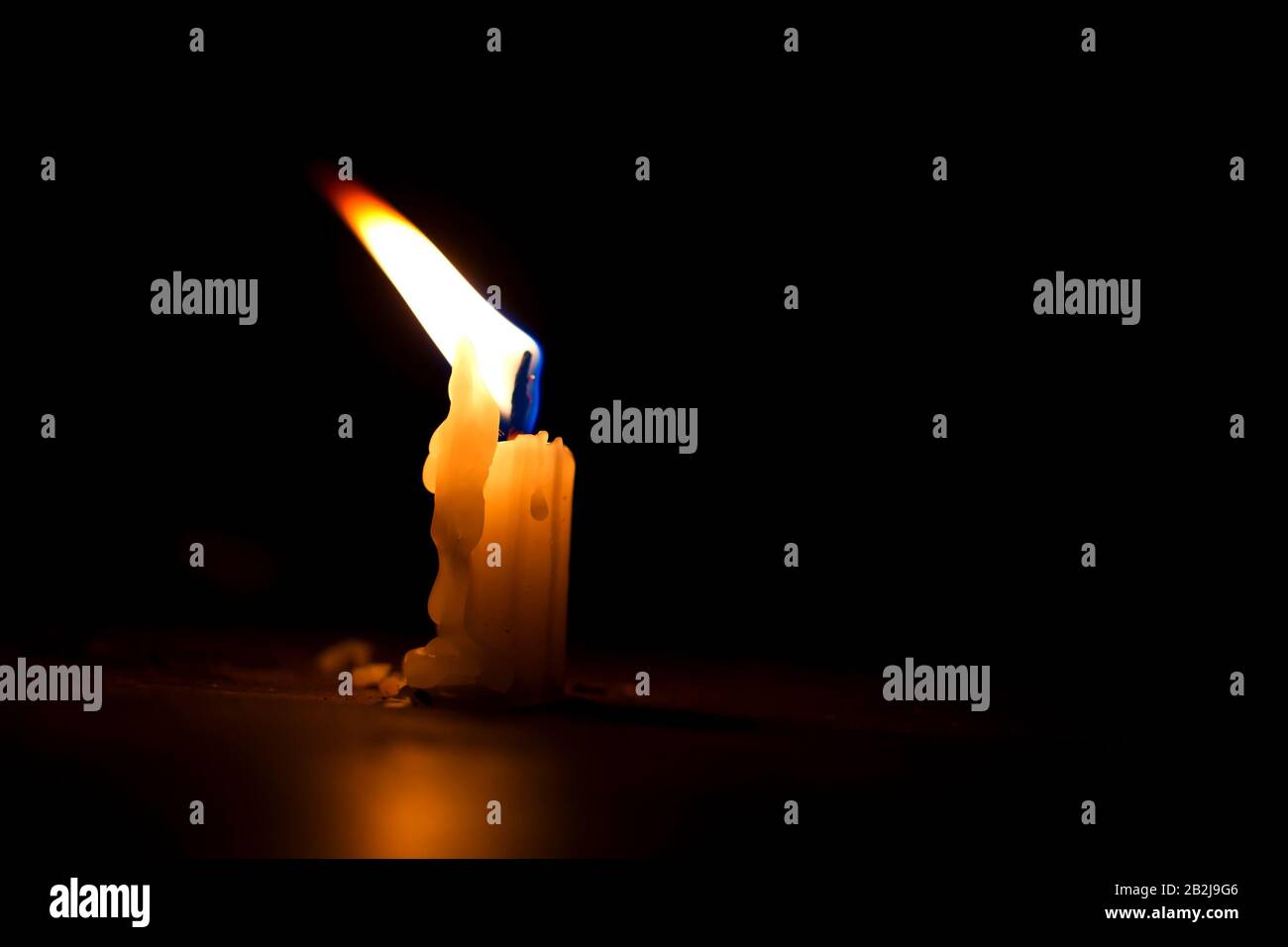 Fast Fertig Candle Ambient Light Kleine Geräusche Können Vorhanden Sein Stockfoto