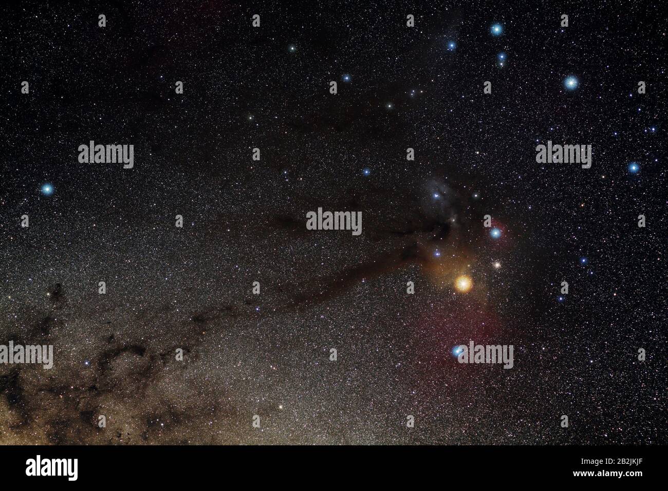 Nebulae im Inneren der Skorpius Constellation in Namibia Stockfoto