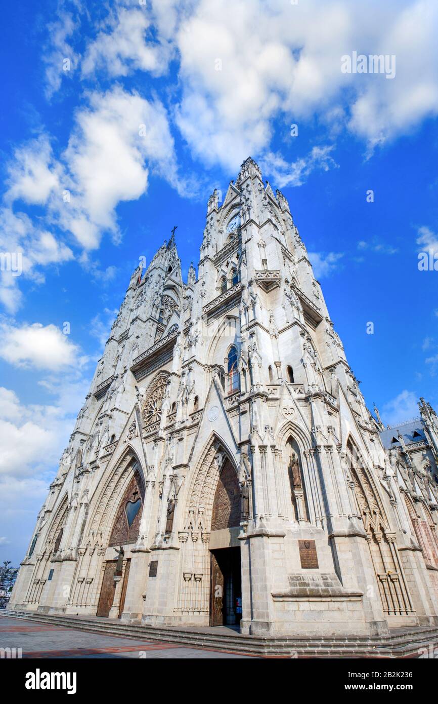 Basilika del Voto Nacional Schlüssel Besuch in Ecuadors Hauptstadt Quito Stockfoto