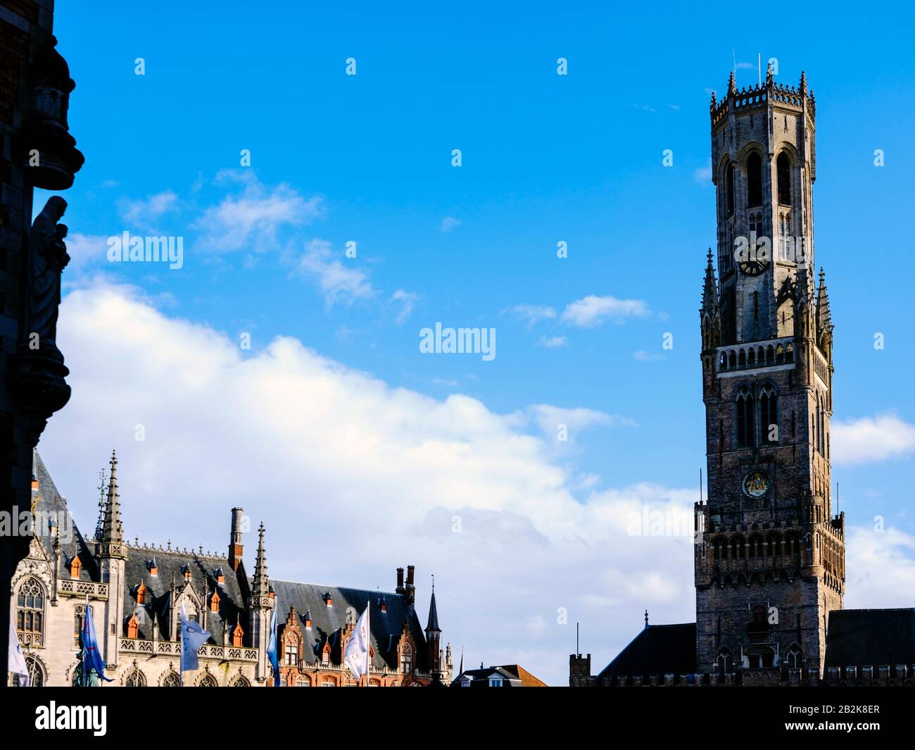 Provinciaal Hof und Belfry in Brügges, Belgien Stockfoto