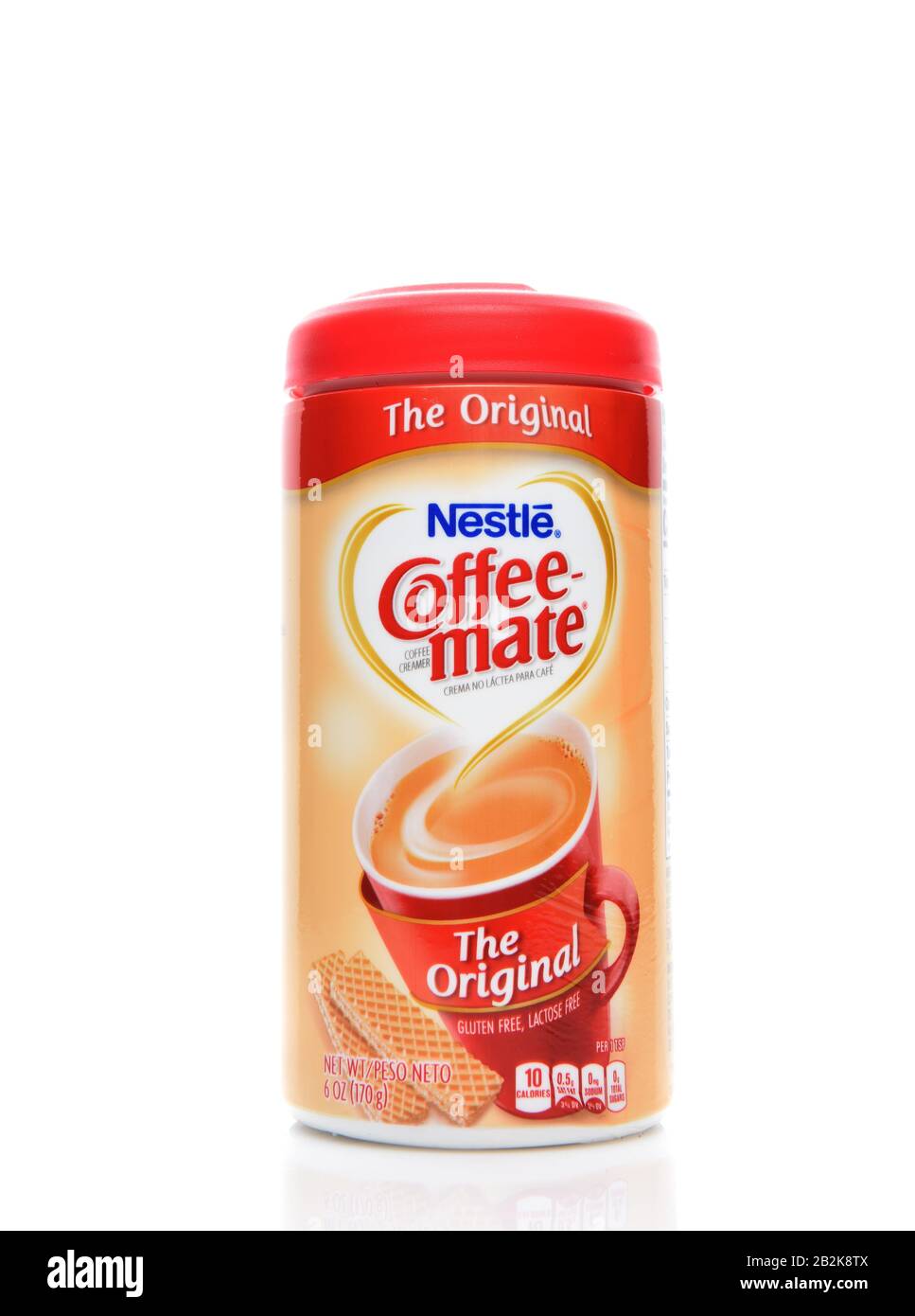 Irvine, KALIFORNIEN - 14. AUGUST 2019: Coffee-Mate Creamer von Nestle., ursprünglicher Geschmack. Stockfoto