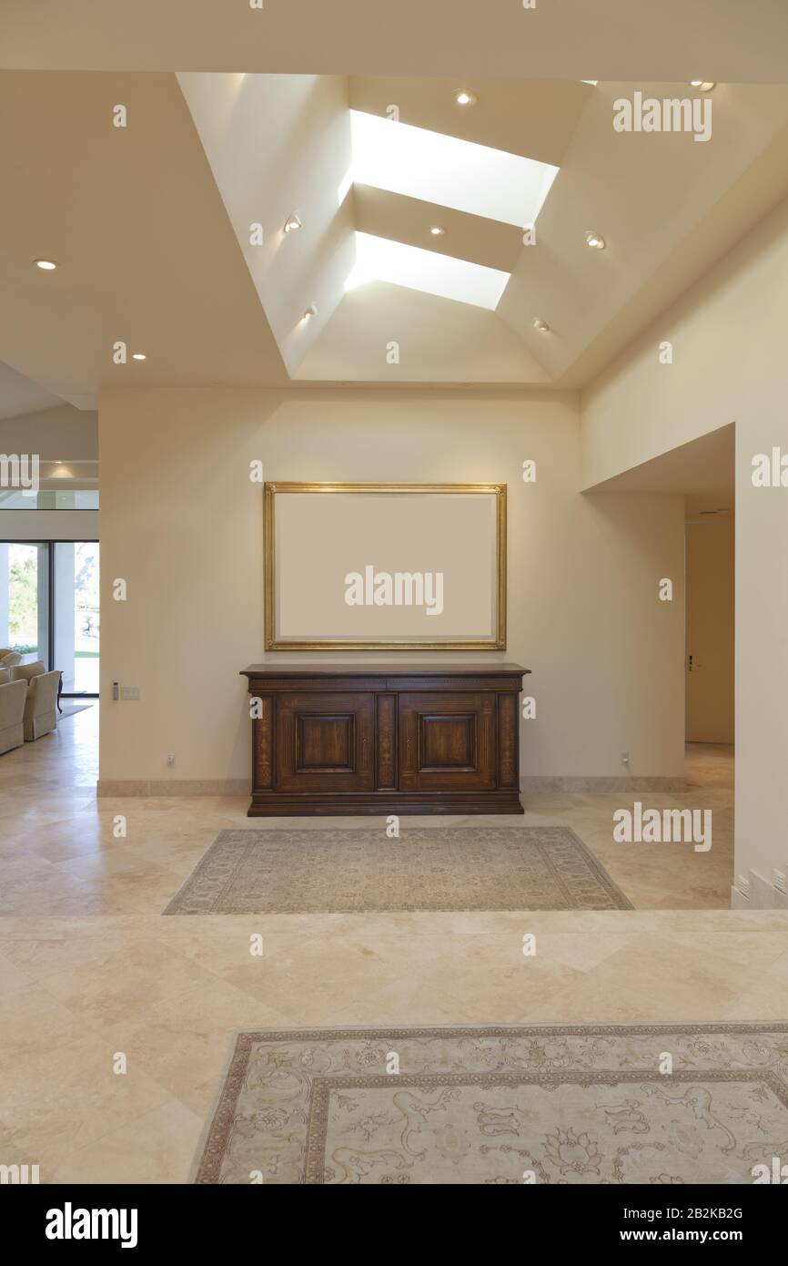 Foyer des Hauses mit Oberlicht Stockfoto