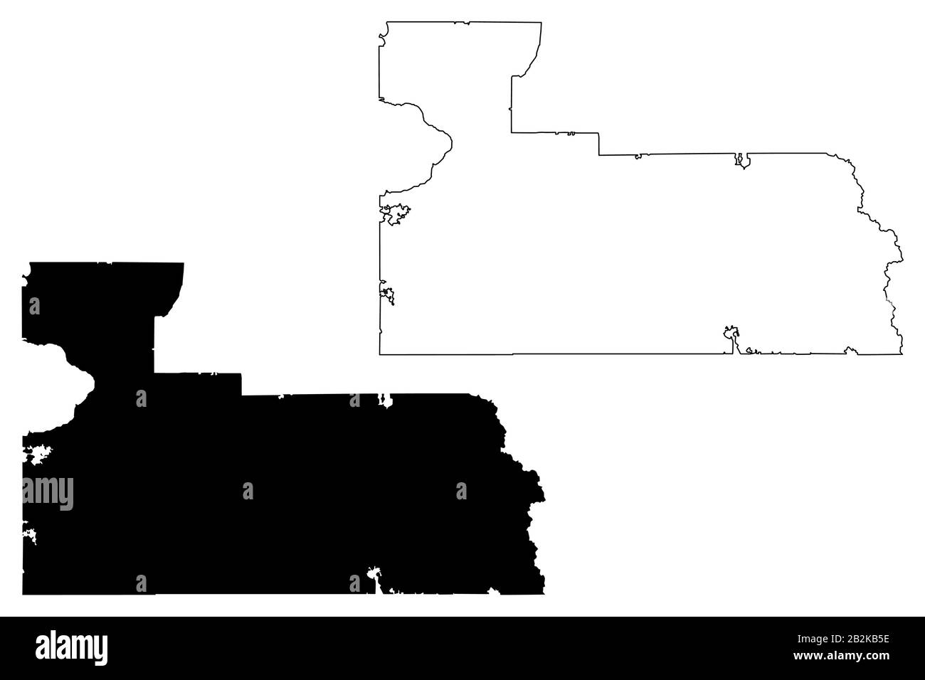 Orange County, Florida (US-Bundesstaat, Vereinigte Staaten von Amerika, USA, USA, USA) Karte Vektor Illustration, Scribble Sketch Orange Karte Stock Vektor
