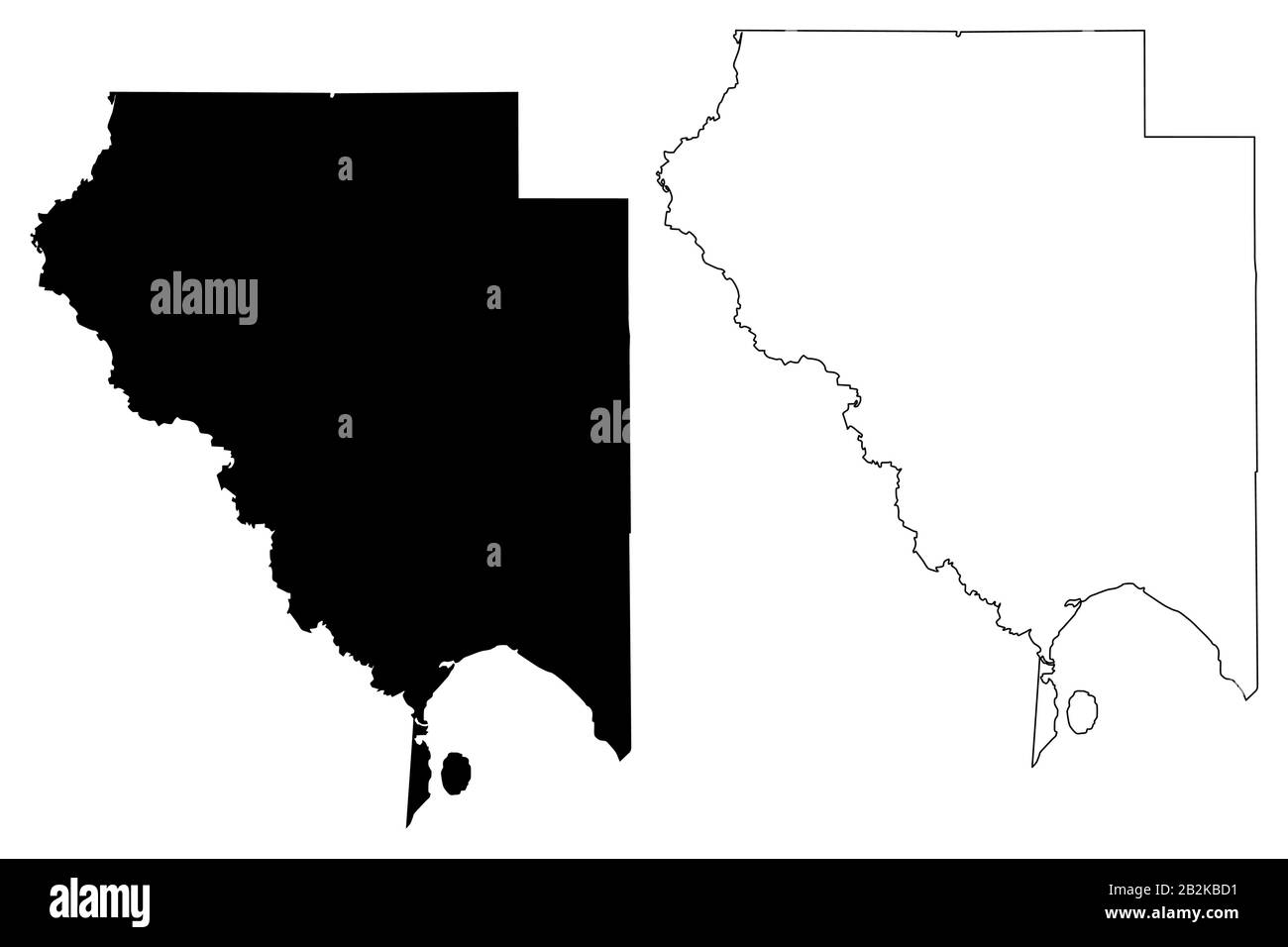 Okeechobee County, Florida (US-Bundesstaat, Vereinigte Staaten von Amerika, USA, USA, USA) Karte Vektor Illustration, Skizze Okeechobee Karte Stock Vektor