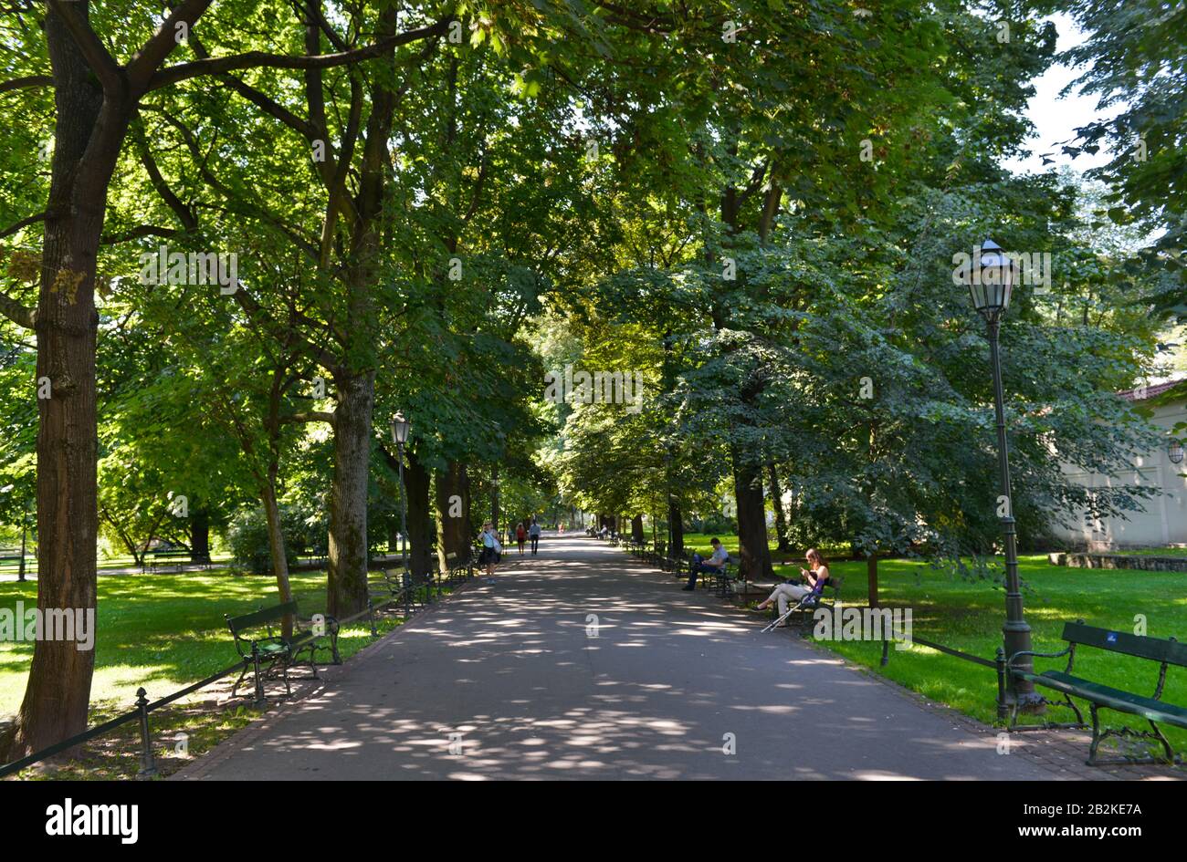 Planty Park, Krakau, Polen Stockfoto