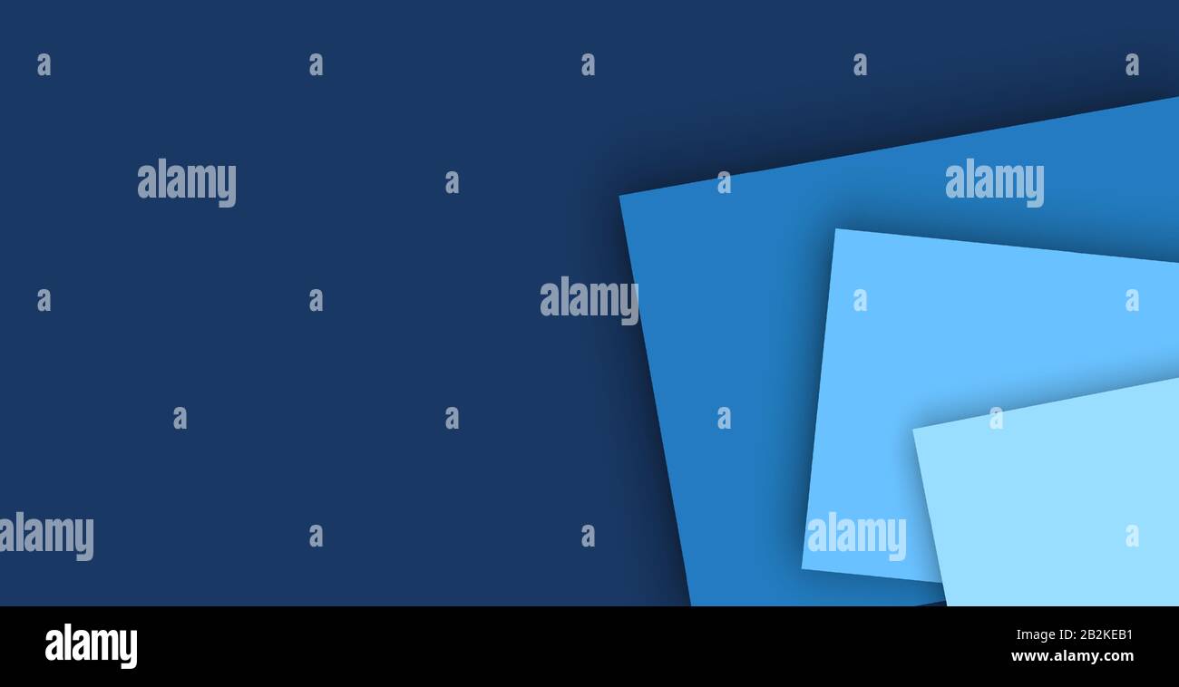 Papier Schicht Blau abstrakt Hintergrund. Verwenden Sie für Banner, Cover, Poster, Wallpaper, Design mit Platz für Text. Stock Vektor