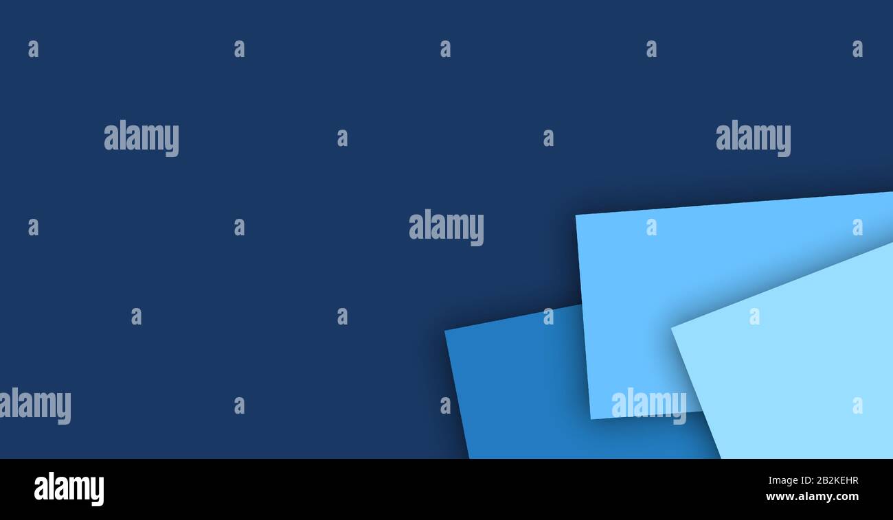 Papier Schicht Blau abstrakt Hintergrund. Verwenden Sie für Banner, Cover, Poster, Wallpaper, Design mit Platz für Text. Stock Vektor