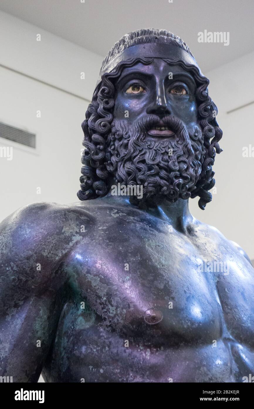 Bronzi di Riace Museo Reggio Calabria Stockfoto