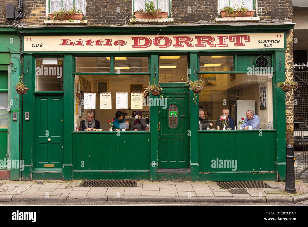 Kleines Dorrit-Café neben Borough Market, London, Großbritannien Stockfoto