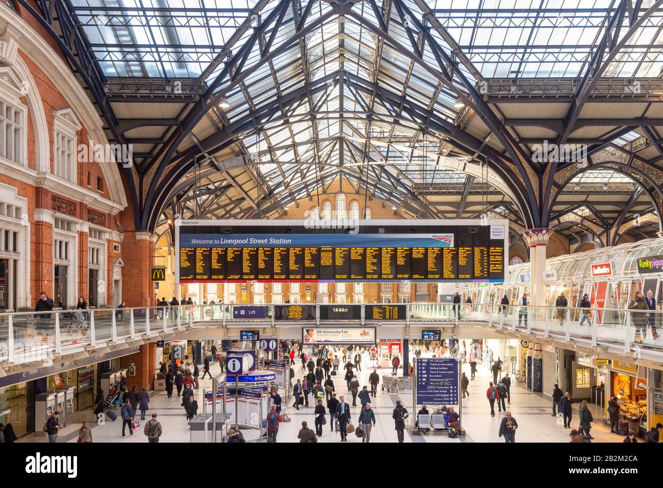 Bahnhof Liverpool Street, London, Großbritannien Stockfoto