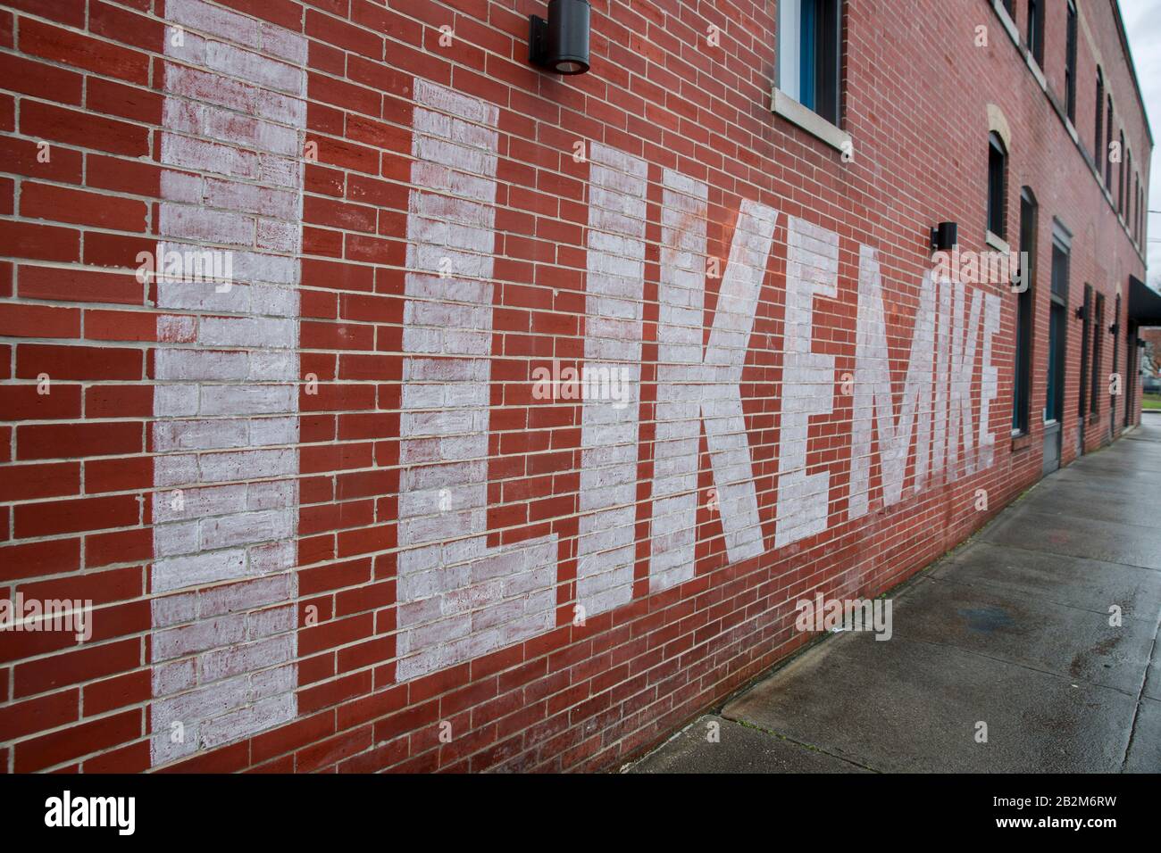 Kampagnenschilder und -Nachrichten werden am Montag, 2. März 2020 in Mike Bloombergs Kampagnenbüro in Knoxville, Tennessee, in Windows platziert. Holly McFaul, Pressevertreter der Kampagne in Tennessee, sagte, dass der Standort zuvor Vandalismusstandort gewesen sei und dass die Kampagne auf die Sicherheit ihrer Arbeiter und Freiwilligen bedacht sei. McFaul verweigerte aufgrund von Sicherheitsbedenken den Zugriff auf Fotos im Außendienst. Stockfoto