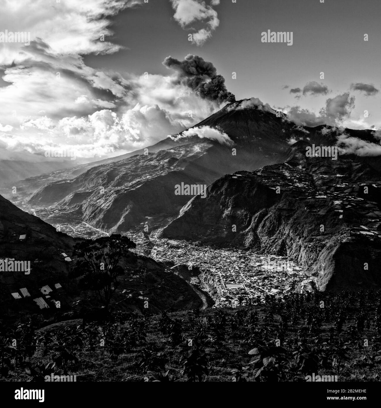 Banos De Agua Santa beliebtes Ziel in Ecuador Südamerika Stockfoto