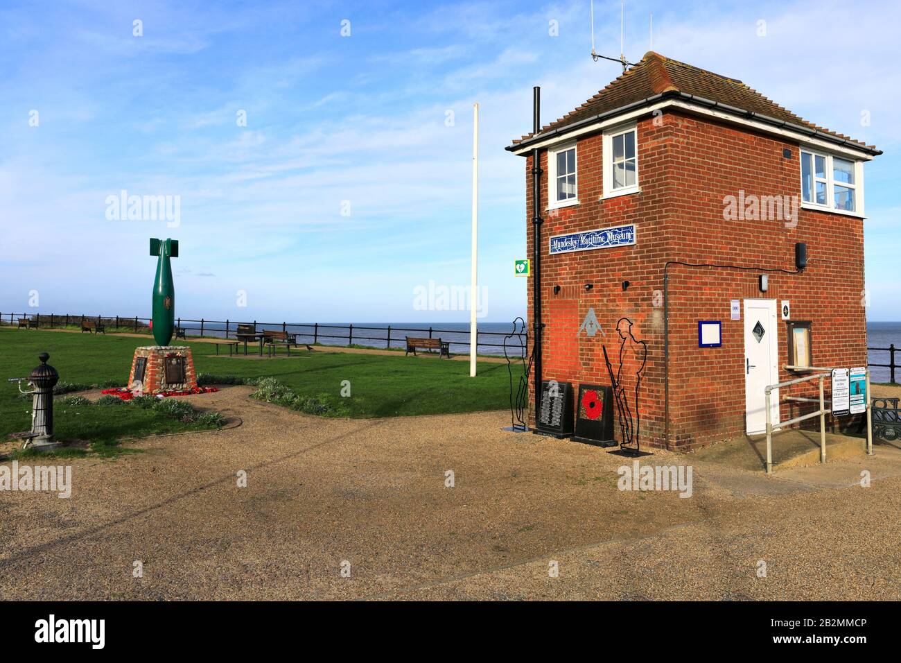 Blick auf das Maritime Museum, Mundesley Village, North Norfolk, England, Großbritannien Stockfoto